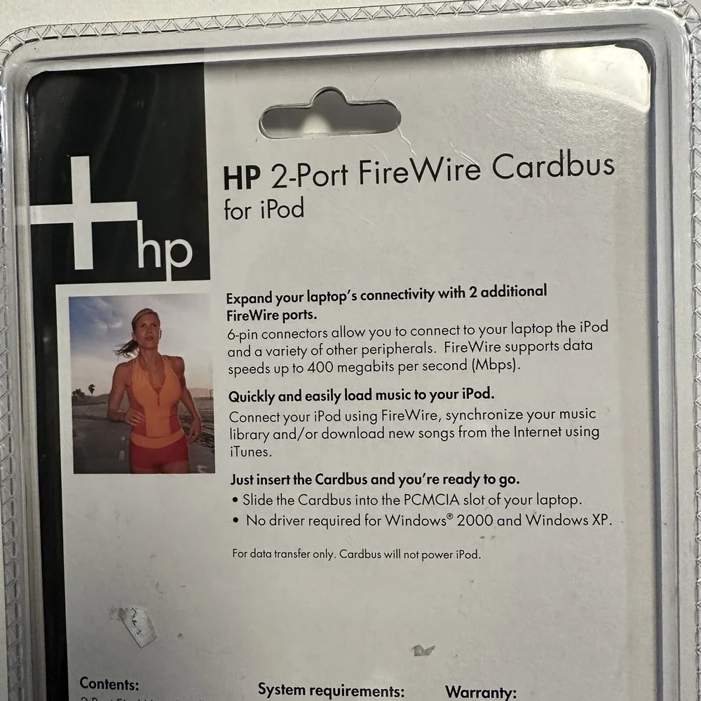 HP 2 Port Fire Wire Cardbus for iPod 2005 NEW NOS